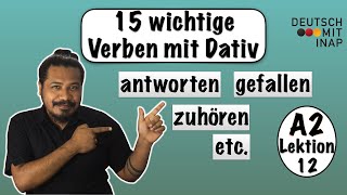 Deutsch lernen  Learn German A2  Verben im Akkusativ und Dativ  The German cases in under 8 min [upl. by Lejeune]