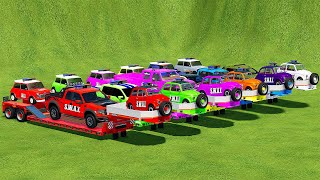 Colorful Tractors and Cows Farming Simulator 22 Animal Transport Challenge [upl. by Mhoj922]