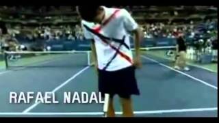 Djokovic imita a Sharapova Nadal y Federer [upl. by Savadove654]