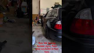 modifying rear m3 bumper by grafting touring center section and inner corners e46 m3touring [upl. by Yenar]