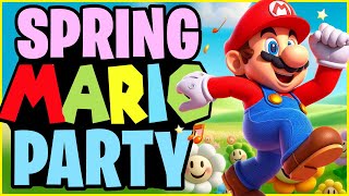 Spring Mario Brain Break Party 🍄 Freeze Dance amp Run 🍄 Floor is Lava 🍄 Just Dance 🍄 Mario Challenge [upl. by Nart]