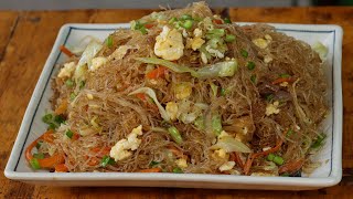 Fried Glass Noodles Recipe  Stir fried Bean Thread Noodles With Egg  Bodian Life [upl. by Richart]