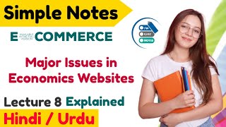 Major Issues in Ecommerce websites  E commerce Notes In hindi Urdu Lecture 8 [upl. by Caine]