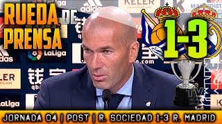 Real Sociedad 13 Real Madrid Rueda de prensa ZIDANE 170917  POST LIGA JORNADA 04 [upl. by Hadwyn]