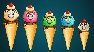 Finger Family Collection  5 Ice Cream Finger Family Songs  Daddy Finger Nursery Rhymes [upl. by Nebur]