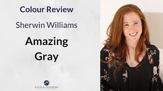 Paint Colour Review Sherwin Williams Amazing Gray SW 7044 [upl. by Kokoruda]