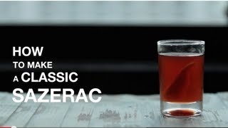 How to Make a Sazerac Cocktail recipe [upl. by Atnauqahs734]