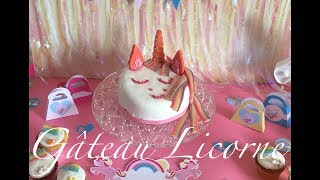 Gâteau licorne recette danniversaire facile [upl. by Ydal]