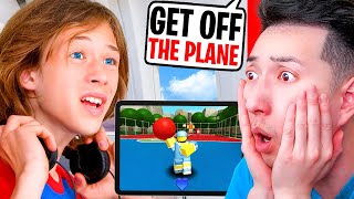 Kid Gets KICKED OFF Plane For ROBLOX [upl. by Feltie498]