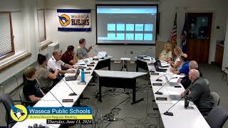 Waseca School Board Meeting 06 13 2024 [upl. by Tnomed287]