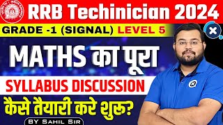 RRB Technician Grade 1 2024  RRB Technician SIGNAL Grade 1 Maths Syllabus  RRB Maths by Sahil Sir [upl. by Anirda]