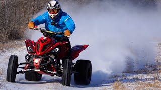 Winter Ride on my Raptor 700 [upl. by Attinahs]