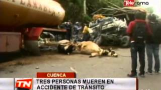 Tres personas mueren en accidente de tránsito [upl. by Lodi]