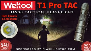 🔦Weltool T1 Pro TAC 14500 Tactical Flashlight Review  🤔Good enough for selfdefense [upl. by Noyes]