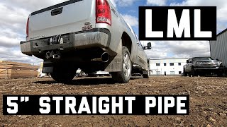 LML Duramax 5quot straight pipe sound at idle and rev [upl. by Aihsek]