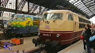 Hauptbahnhof Köln DB im Juli 2000 mit 103 101 110 120 und KVB Straßenbahnmuseum Thielenbruch [upl. by Hilleary496]