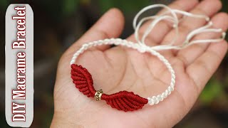 Macrame Bracelet  DIY Wings Bracelet  How To Make Bracelet At Home  Creationampyou [upl. by Ellehcen]