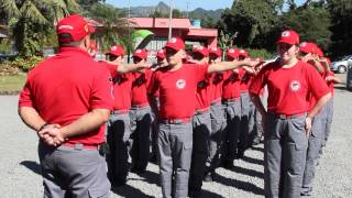 Ordem unida com alunos do Bombeiro Mirim de Corupá [upl. by Ecined579]