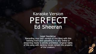 Ed sheeran  Perfect Karaoke Version [upl. by Lrub248]