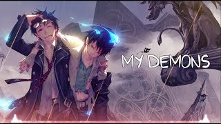 Nightcore  My Demons Lyrics [upl. by Atinrehs]