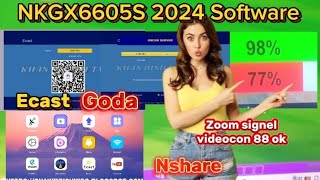 NK GX6605S Receiver Software 2024Ecast goda Dth88E Nshare working ReceiverOptions [upl. by Oliric]