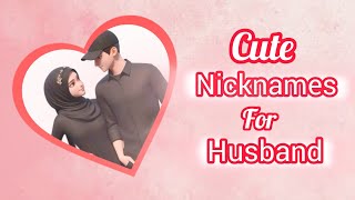 Cute Romantic Nicknames For HusbandPet Names For HubbyRomantic nicknamesTrending NicknamesNames [upl. by Syhr]