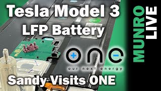 Tesla Model 3 LFP Battery  Sandy Visits the ONE Facility [upl. by Vassili]