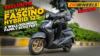 EXCLUSIVE 2021 Yamaha Fascino 125 Hybrid Road Test Review  Better Than Ever Before  ZigWheels [upl. by Ynnaf81]