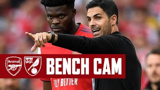 BENCH CAM  Arsenal vs Norwich 10  Back to winning ways at Emirates Stadium [upl. by Aik]