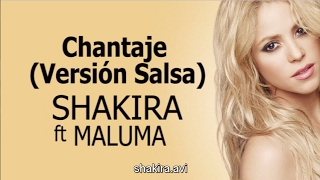 Shakira  Chantaje Versión Salsa ft Maluma Lyrics Video [upl. by Hsan]