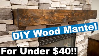 DIY Rustic One Piece Look Wood Mantel [upl. by Irme]