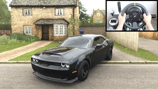 Forza Horizon 4 Dodge Demon vs Police Chase Thrustmaster Steering Wheel Gameplay [upl. by Pegg]