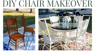 Flipping Thrifted Furniture Farmhouse Dining Room Table Makeover  Painting furniture w Chalk Paint [upl. by Calise]