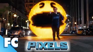 PacMan Goes Bad Clip  Pixels  Action Comedy SciFi Fantasy  Adam Sandler Kevin James  FC [upl. by Nibuz444]