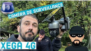 Caméra Xega 4G sans fil solaire  surveiller partout sans Wifi [upl. by Zelten]