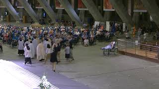 Procession eucharistique du Sanctuaire de Lourdes July 11 2024 [upl. by Atneuqal]