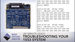 Troubleshooting Your 1553 System  UEI Minute Video [upl. by Jillene]