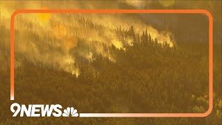 RAW Pearl Fire forcing wildfire evacuations in Larimer County Colorado [upl. by Bank]