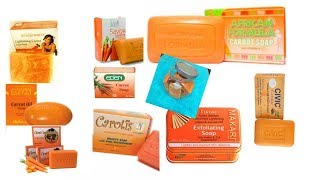 The BEST OF CARROT SOAPS for uneven SKIN TONE [upl. by Irwinn]