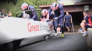 Fast amp Intense Olympic Bobsleigh Training in Action  Team GB [upl. by Brainard959]