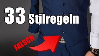 33 STILREGELN Für Männer  Mode amp Etikette [upl. by Enoid]