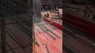 Install rebar beam with coupler connection engineer civilknowledgecambodia video construction [upl. by Ime]