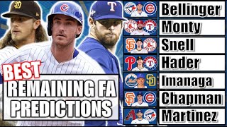 The Best Remaining MLB Free Agents At Each Position amp Predicting Where they Will Sign [upl. by Einolem]