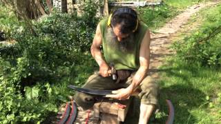 Edge Peening a Styria Scythe Blade [upl. by Beitch429]