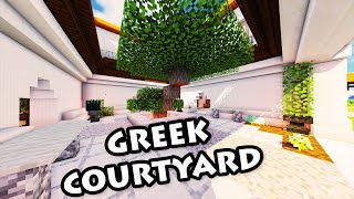 How to Build a Courtyard in Minecraft  Greek House Tutorial 13 [upl. by Aloysia]