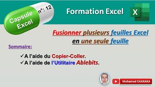 Capsule Excel n°12  Fusionner plusieurs feuilles Excel en une seule feuille [upl. by Nylirehs]