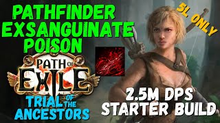 POE 323 324 Starter Build Pathfinder Exsanguinate 5L only 25M DPS updated 324 POB [upl. by Guerra]