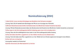 Nominalisierung 3 DSH Deutsch Prüfung [upl. by Boarer]