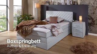 Boxspringbett Aufbau und Erklärung  Möbelix Schlafzimmer Beratung [upl. by Adrien913]