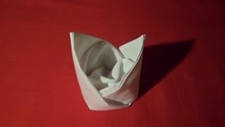 How To Fold Napkins  Bishops Hat Napkin Folding [upl. by Asyram]